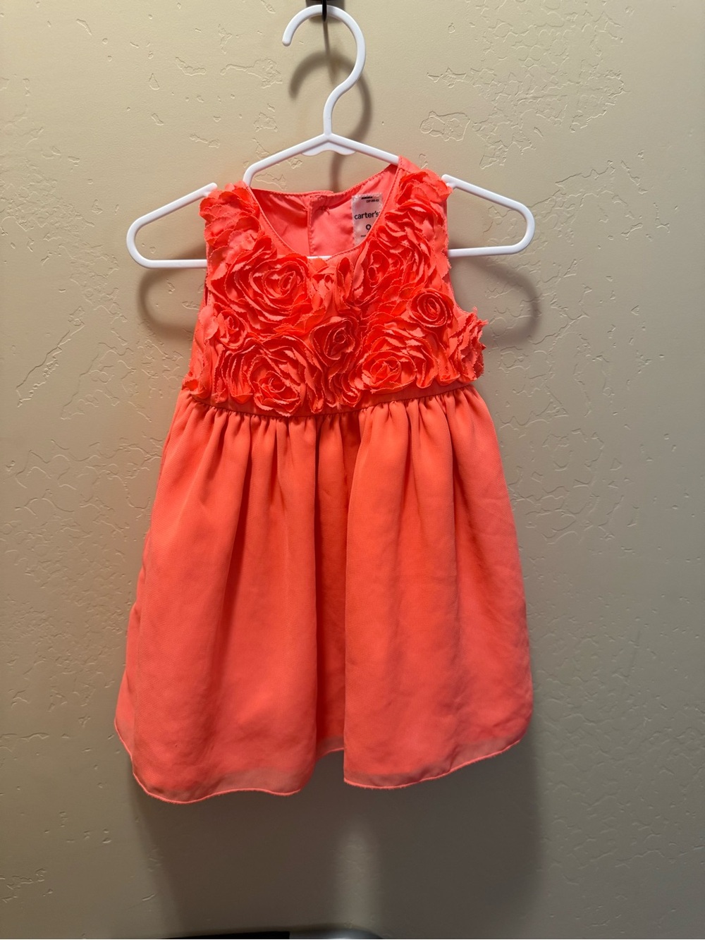 Carter's Coral Rose-Embellished Party Dress for babies